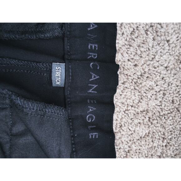 American Eagle Curvy Wide Leg Trousers Pants Black Size 16 Career Lounge Casual - Picture 5 of 8